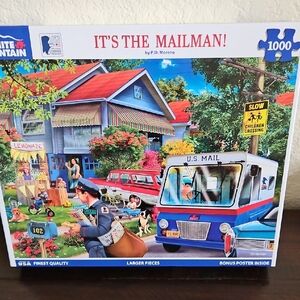 MAILMAN 1000 PIECE WHITE MOUNTAIN PUZZLE